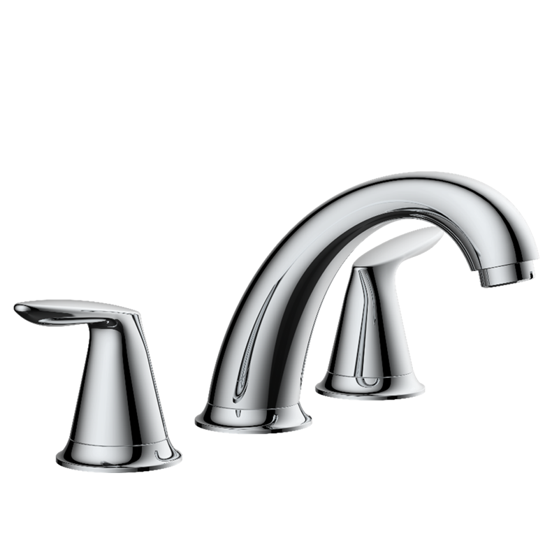 Dylan<br /><br />
 series Two level handles 8in widespread transitional bathroom faucet 3-hole Installation
