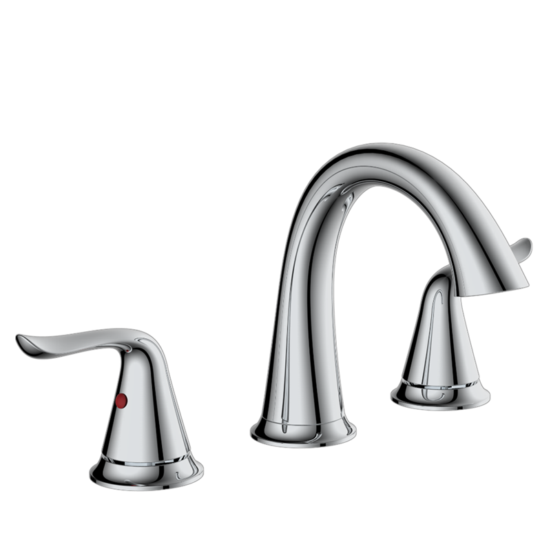 Alyssa series Two level handles 8in widespread transitional bathroom faucet 3-hole Installation