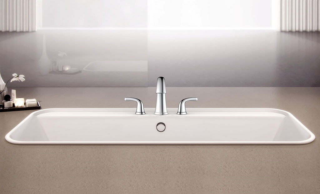 11133031 Deonna Roman Tub Faucet Duae ansarum graduum 8″ latrina faucet 3-foraminis instruitur-4