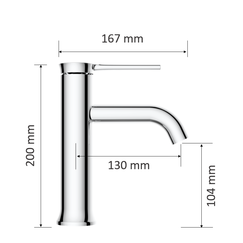 Single Handle Modern Bathroom Faucet, New style Metal Faucet