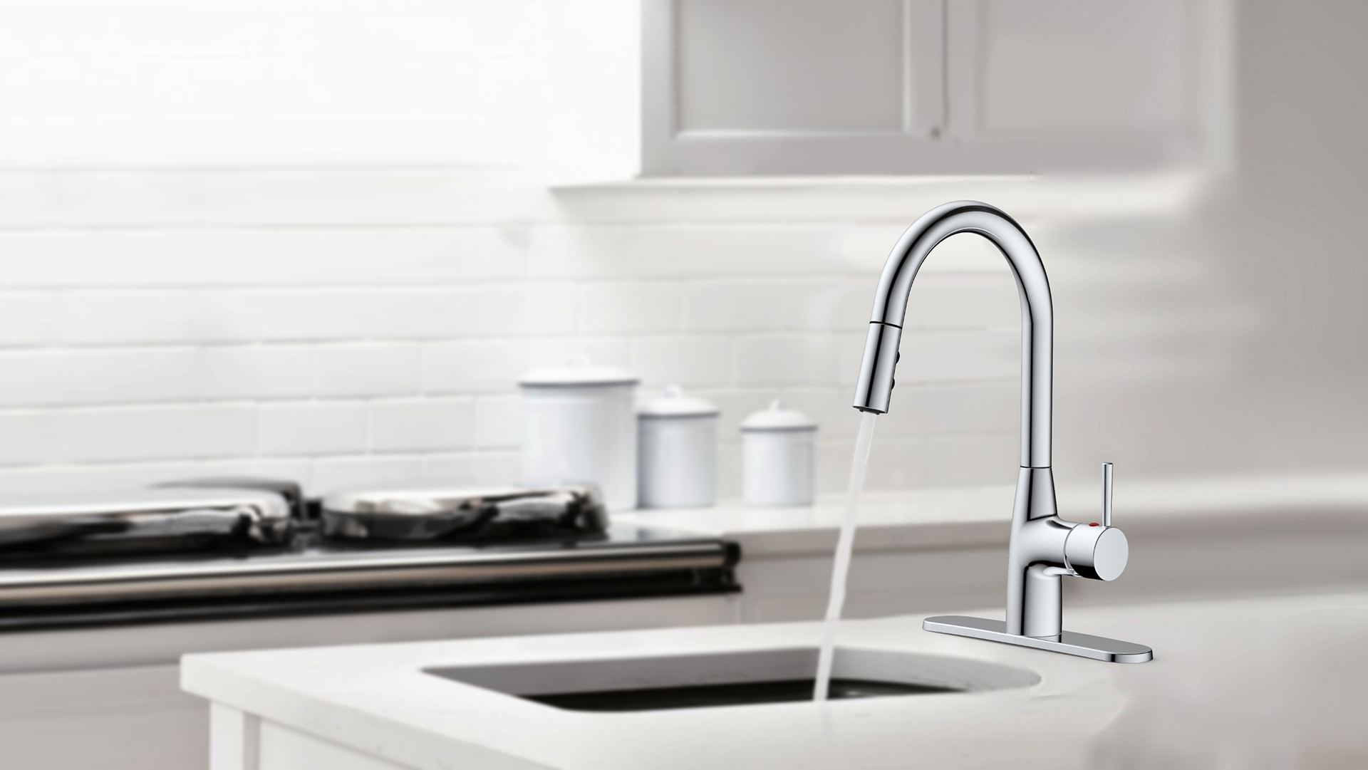 Pull-down kitchen faucet