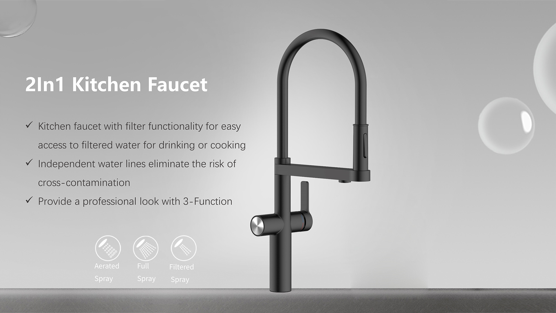 2In1 Kitchen Faucet me ka hana kānana.6