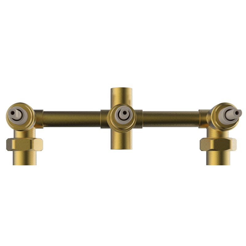 Three handle tub and shower faucet Non pressure balance valve faucet