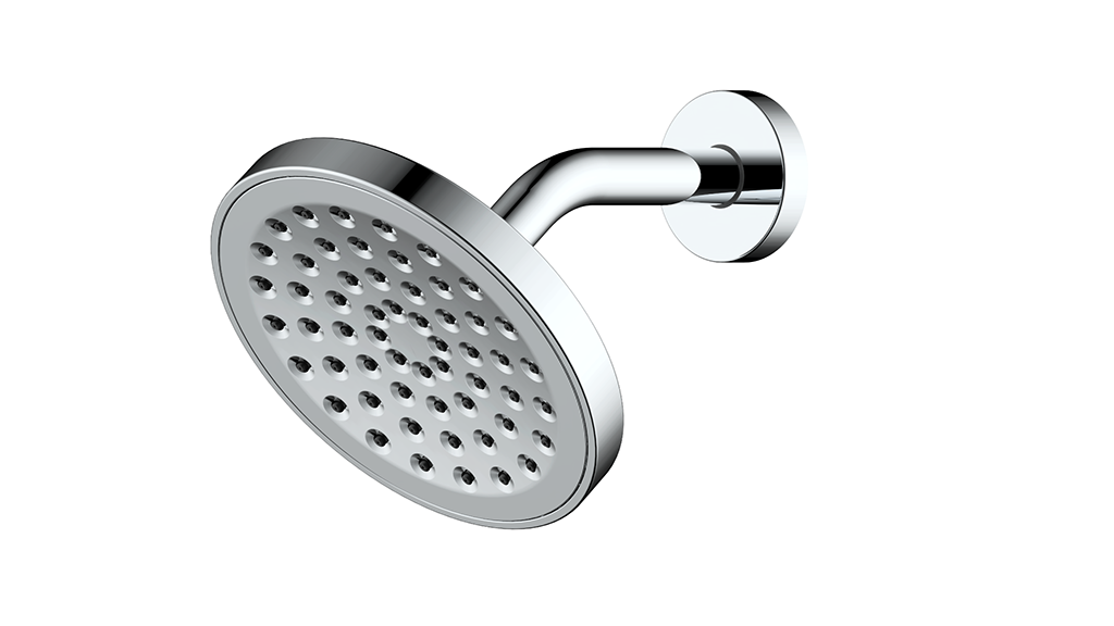 4734 Single setelan udan udan Soft poto-cleaning TPR nozzles Dilapisi faceplate showerhead
