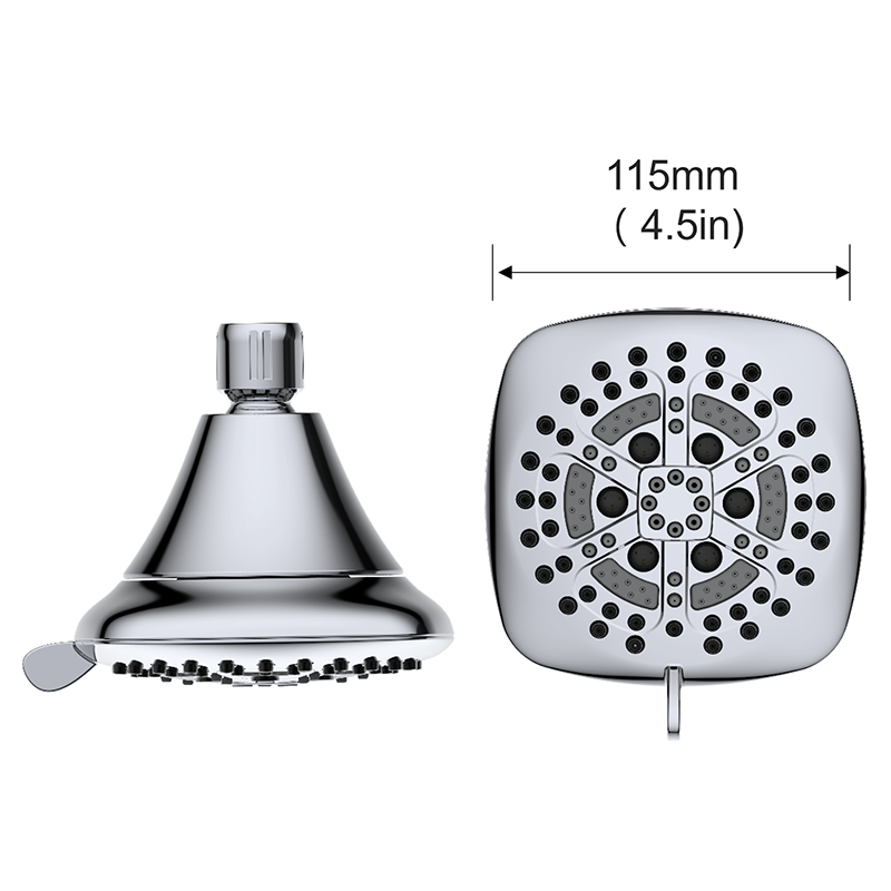 6-Settings shower combo with Patented 3-way diverter