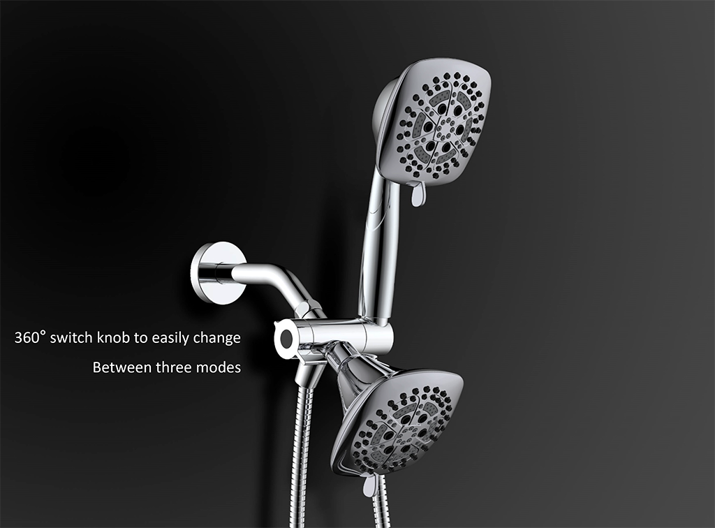 6-Settings shower combo with Patented 3-way diverter-06