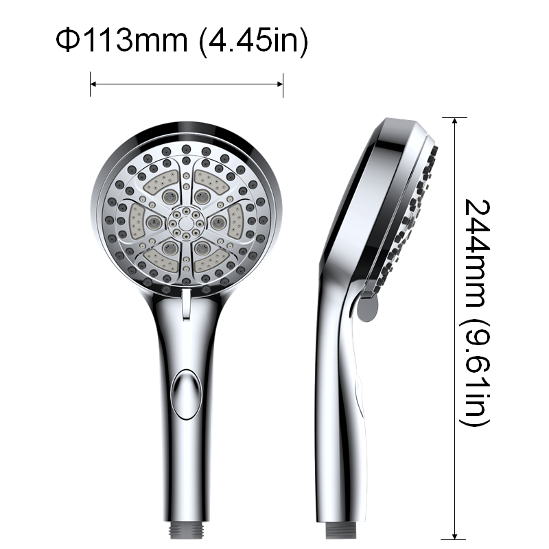 6-Settings Shower Combo With Patented 3-Way Diverter