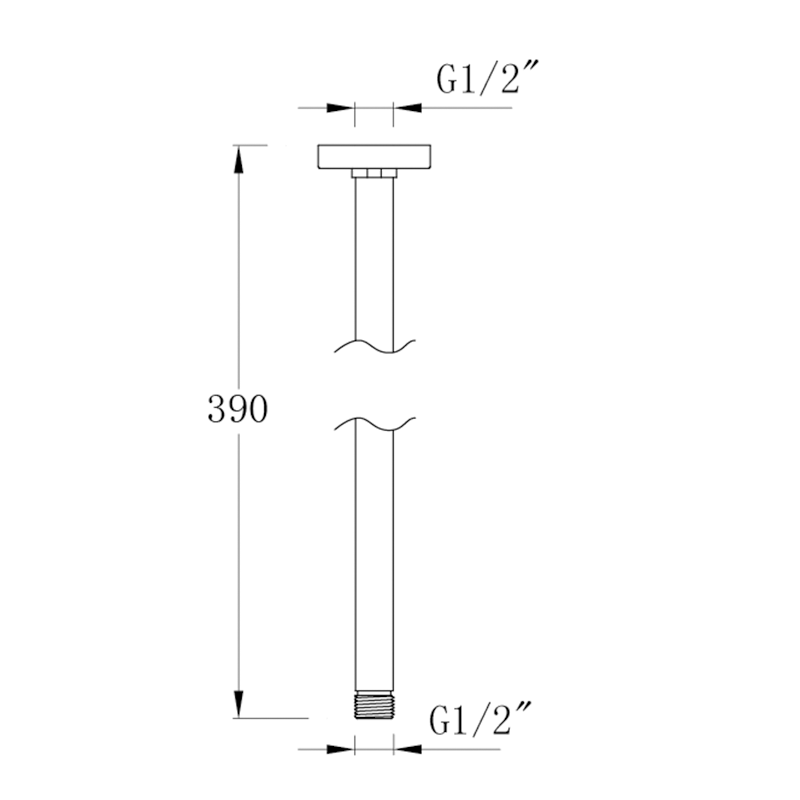 Stainless steel shower arm