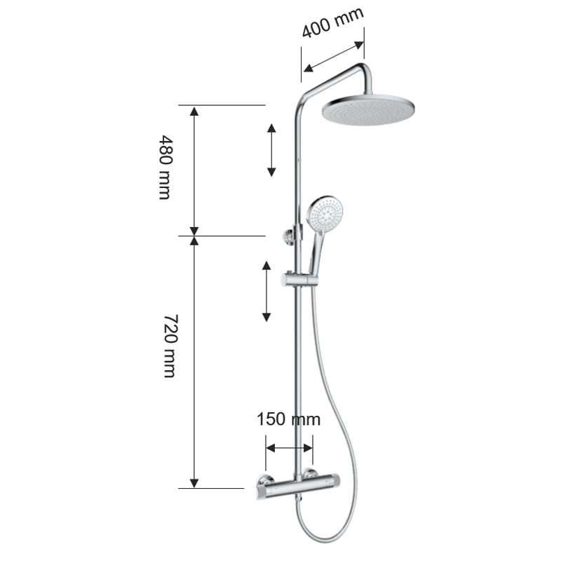 352832 Tantana kambana 8in High Arc Kitchen Chrome Sink Faucet-5