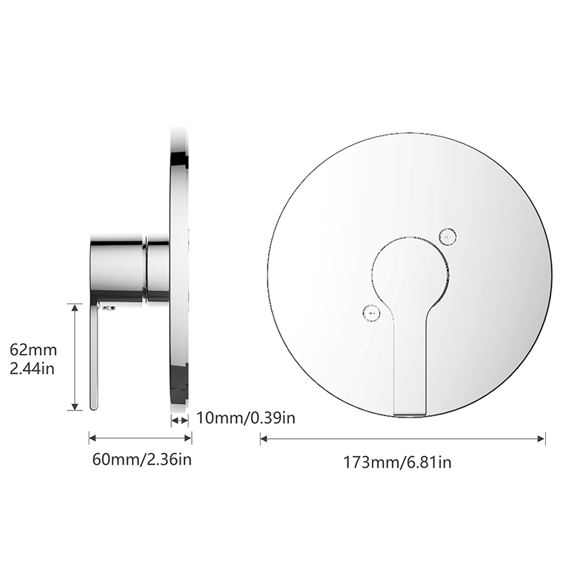 8252B Beyond Collection Tub and shower with valve Included solid brass valve