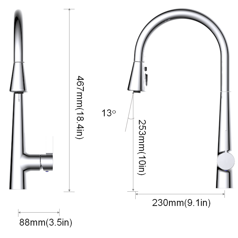 830502 Pull-down kitchen faucet One-handle faucet
