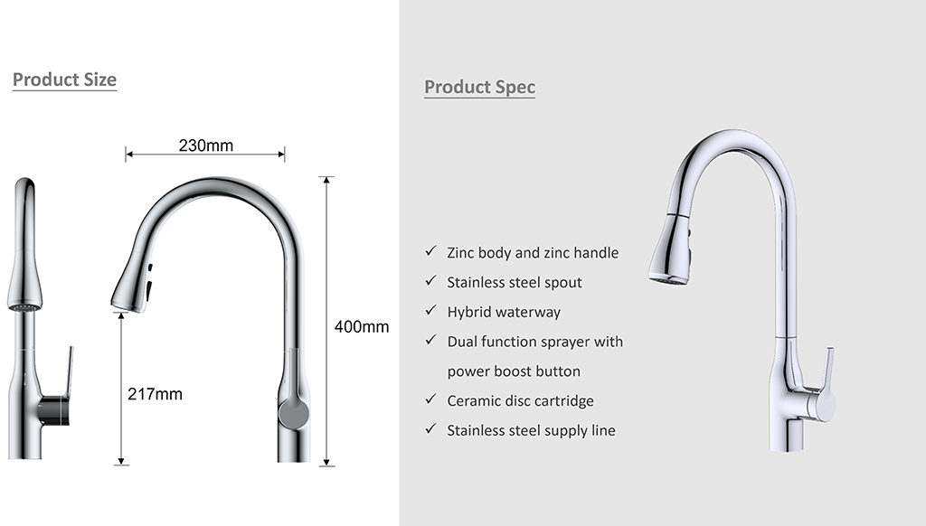 8440A Vera pulldown faucet ເຮືອນຄົວ