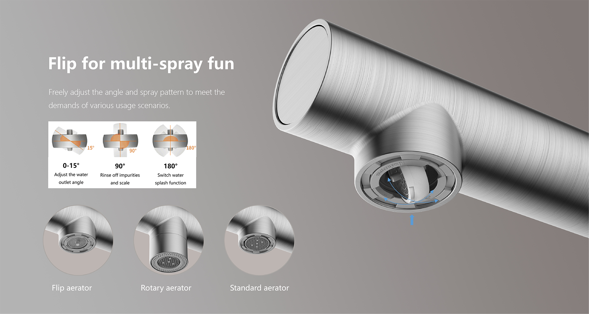 Aria L Shaped Pull-out Kitchen Faucet
