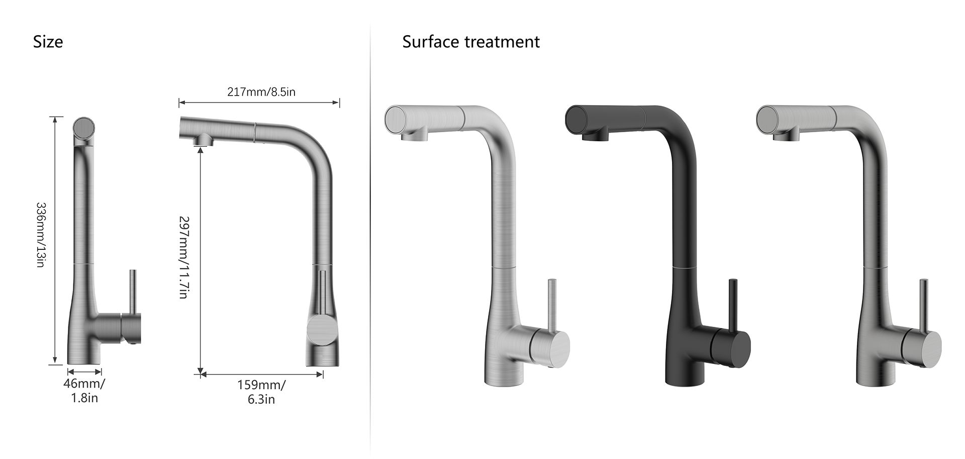 Aria L Shaped Pull-out Kitchen Faucet