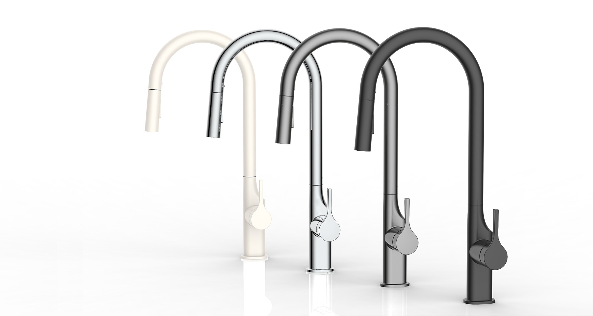 Aurola Hose-less Pull-Out Kitchen Faucet