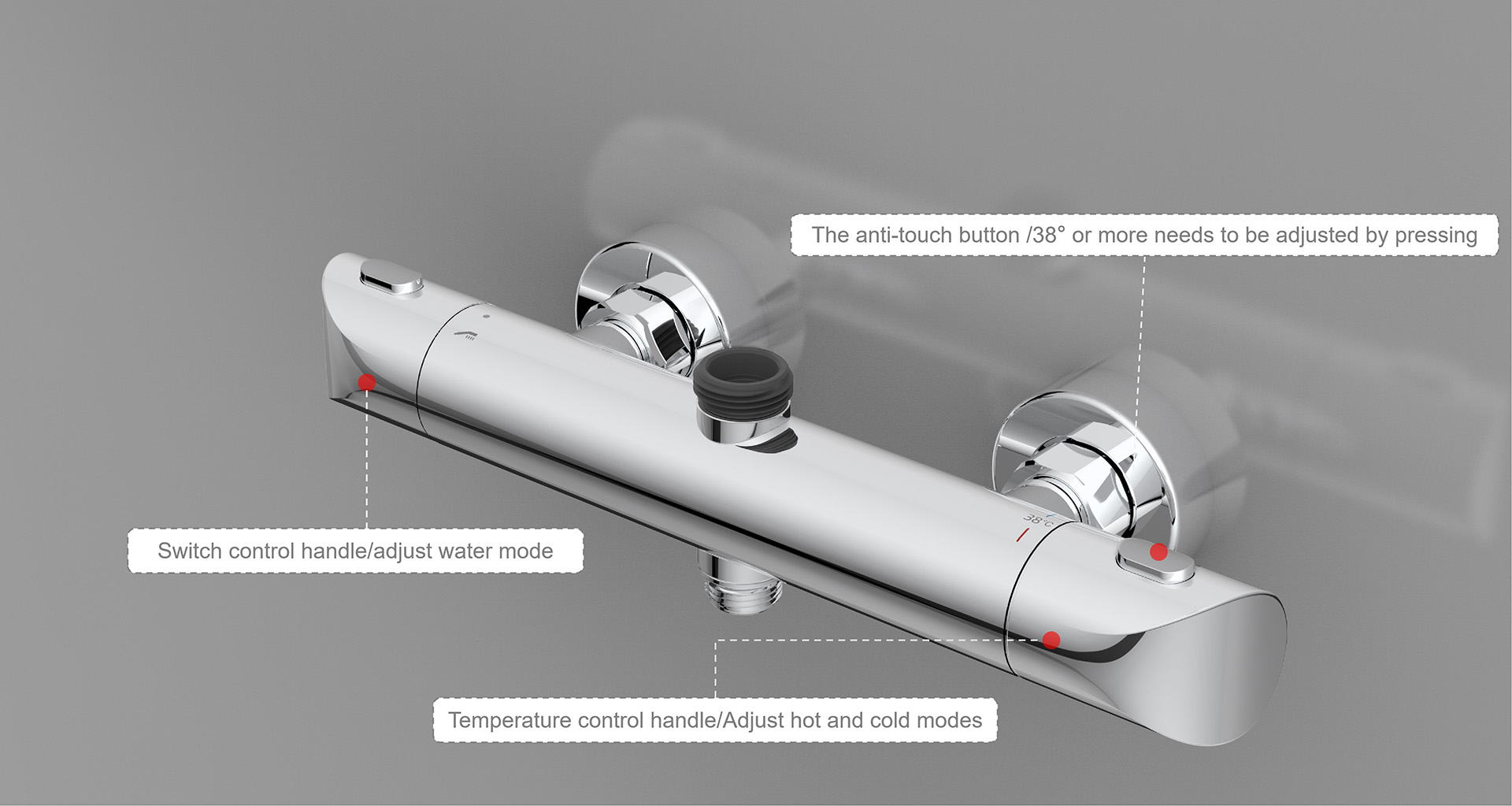 Cool Touch Design Thermostatic Shower System