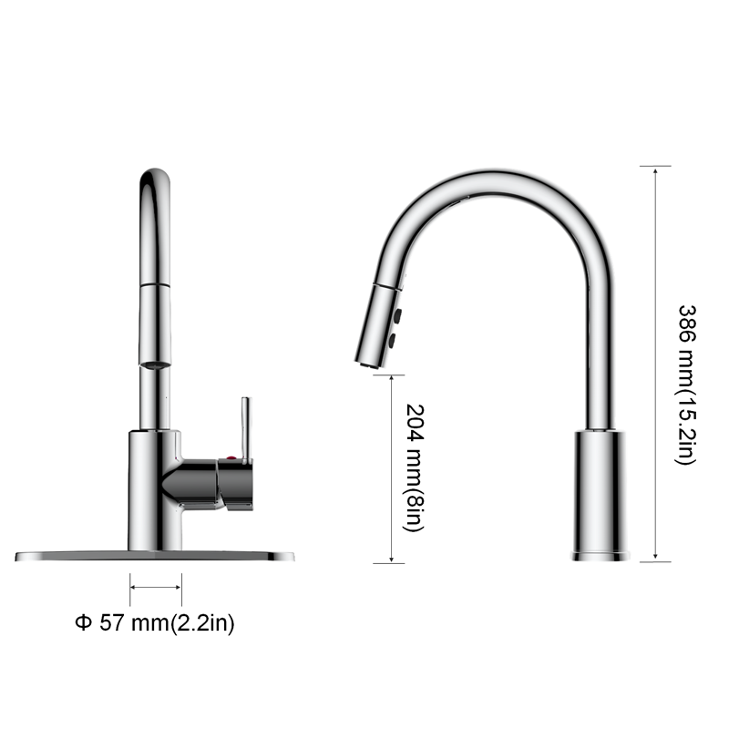 Pull-down keukenkraan