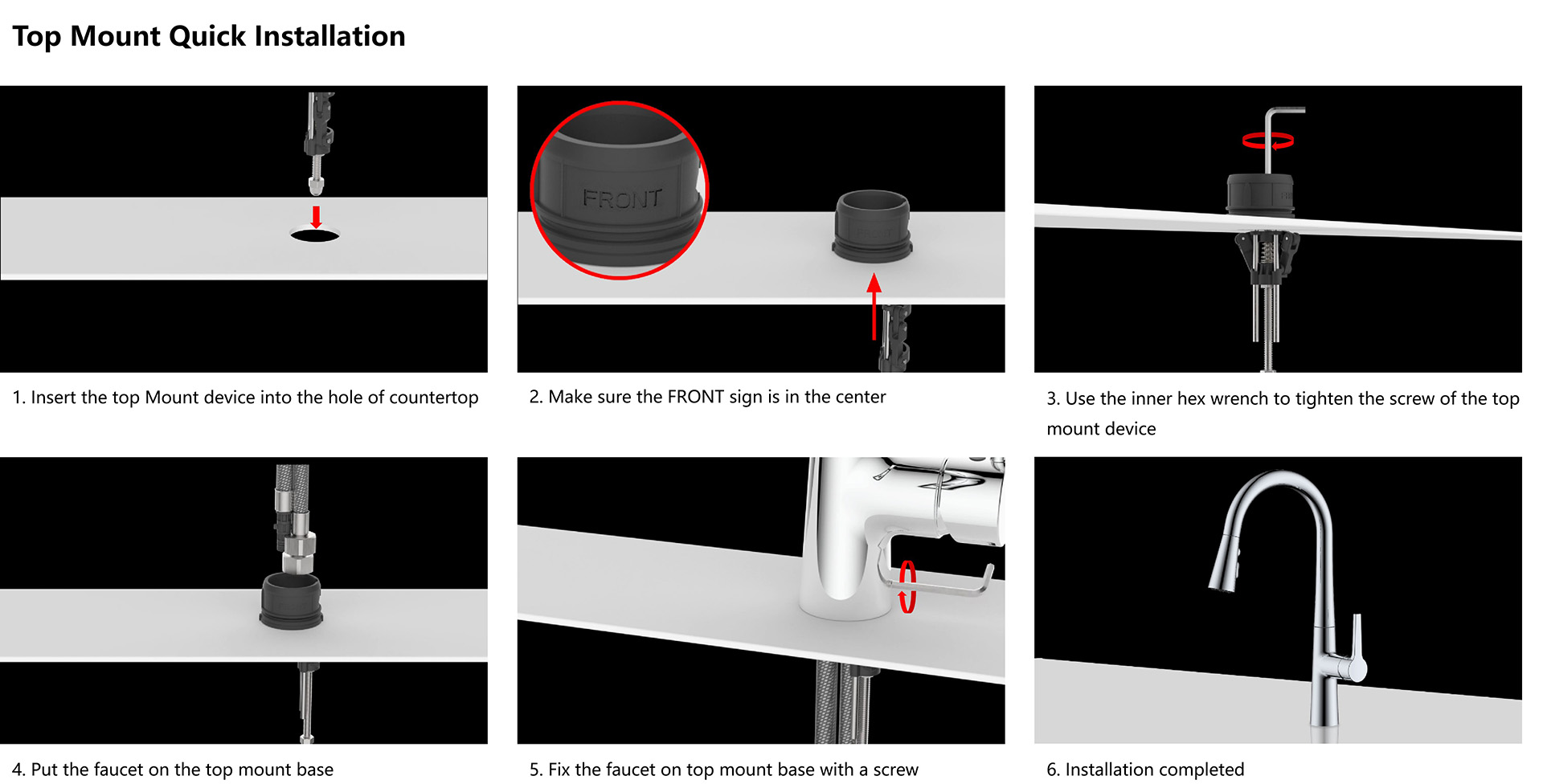 Dino LED Pull-Out Kitchen Faucet,-Deck Mount,-Quick Install