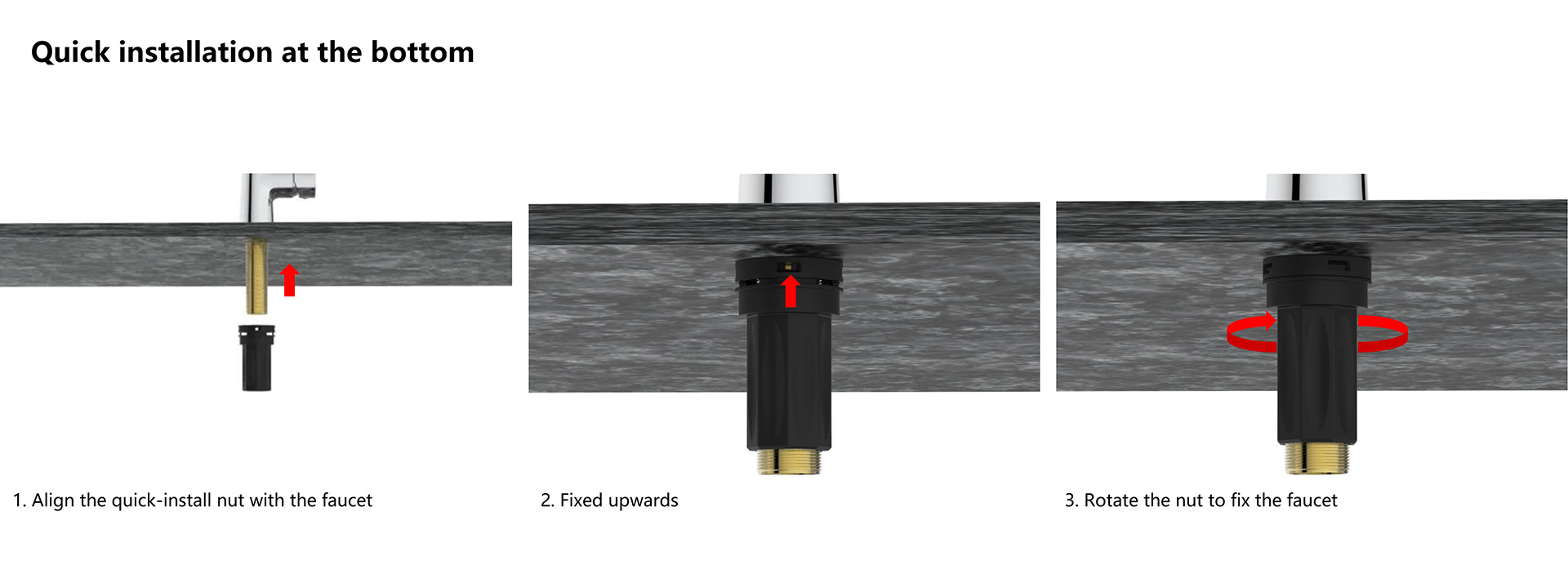 Dino LED Pull-Out Kitchen Faucet,-Deck Mount,-Quick Install