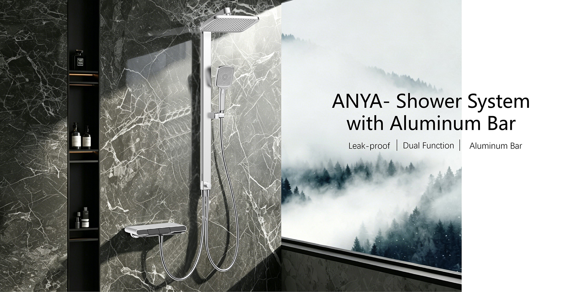 Diverter Shower System with L-Shape Shower Arm