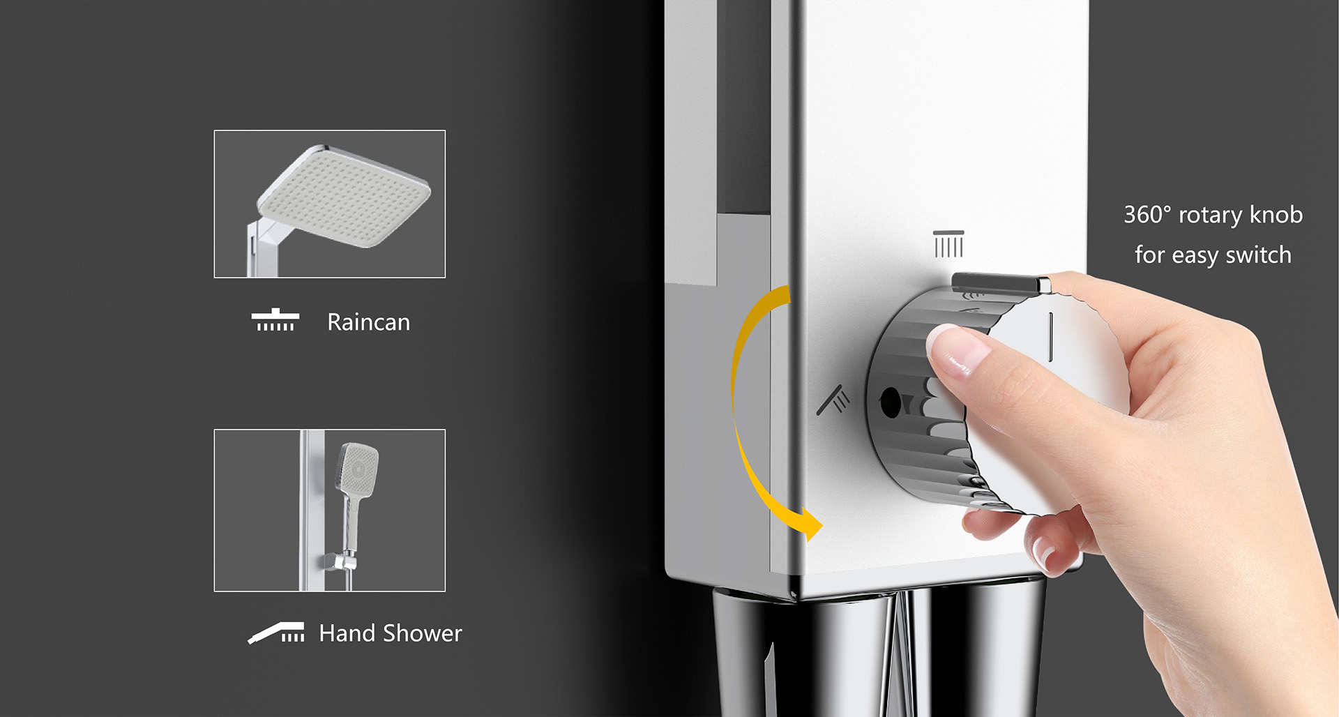 Diverter Shower System with L-Shape Shower Arm