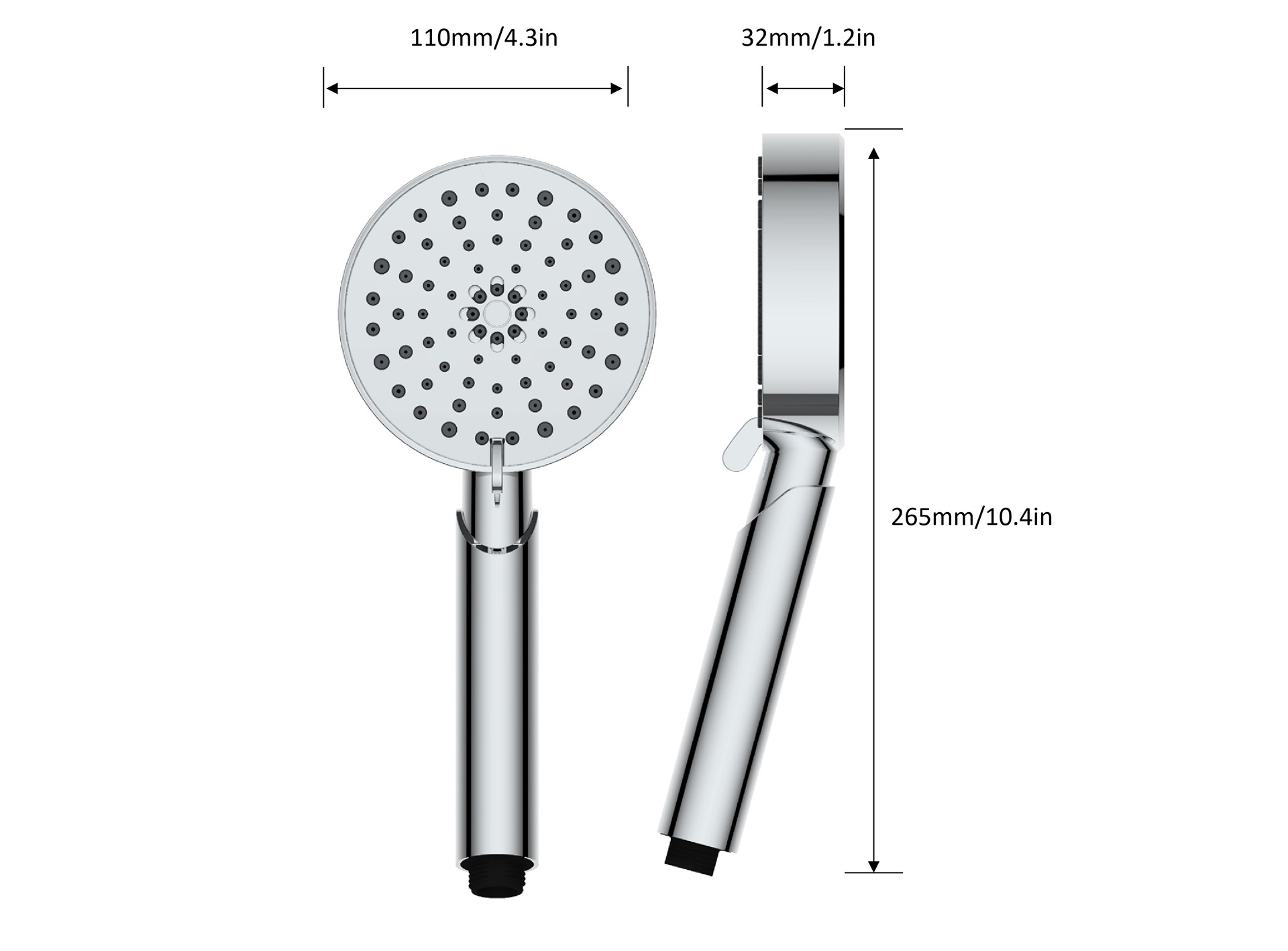 Ealing Series 4-Setting Handheld Shower