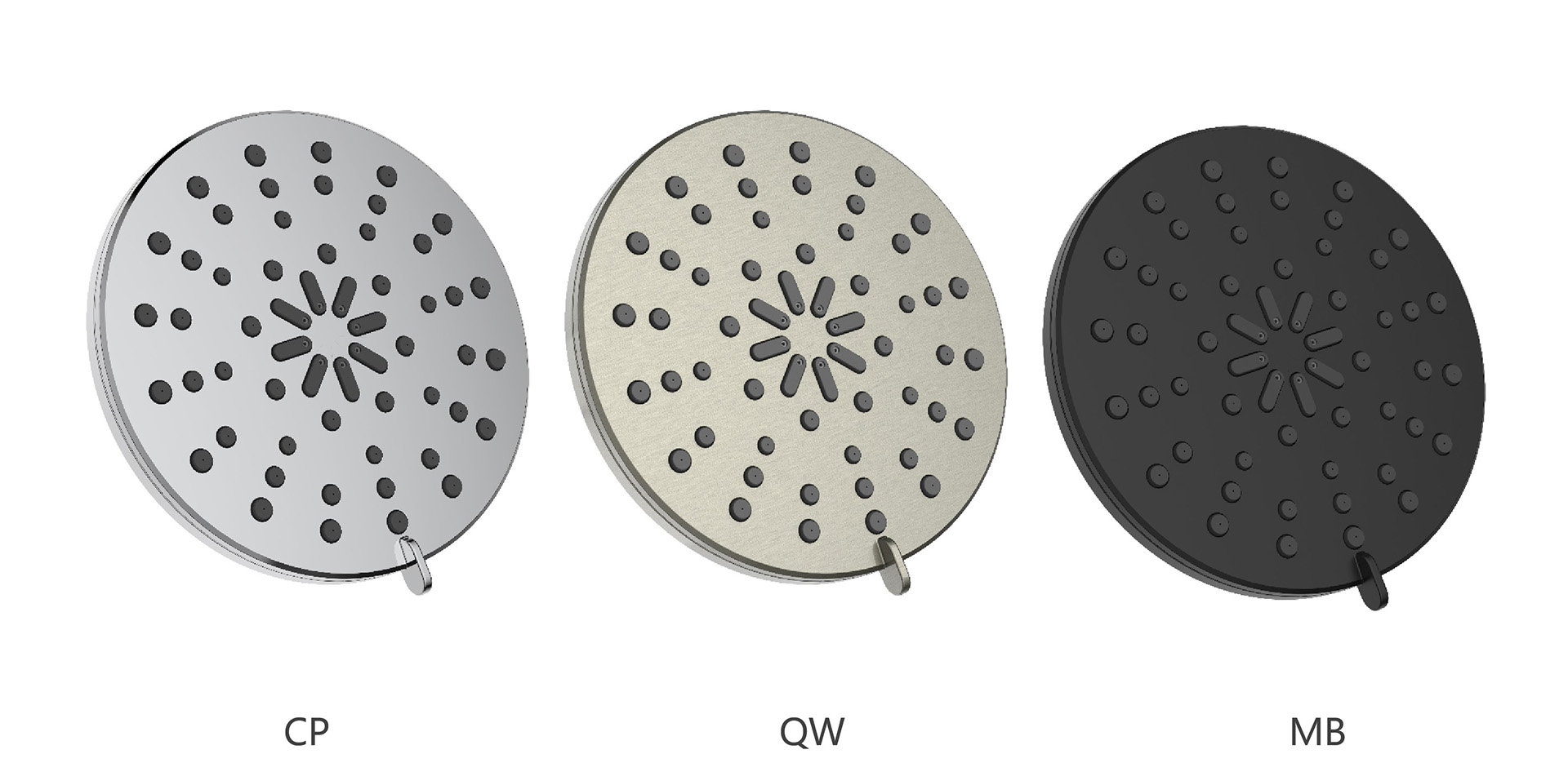 Echo Series 3-Setting Raincan Shower Head