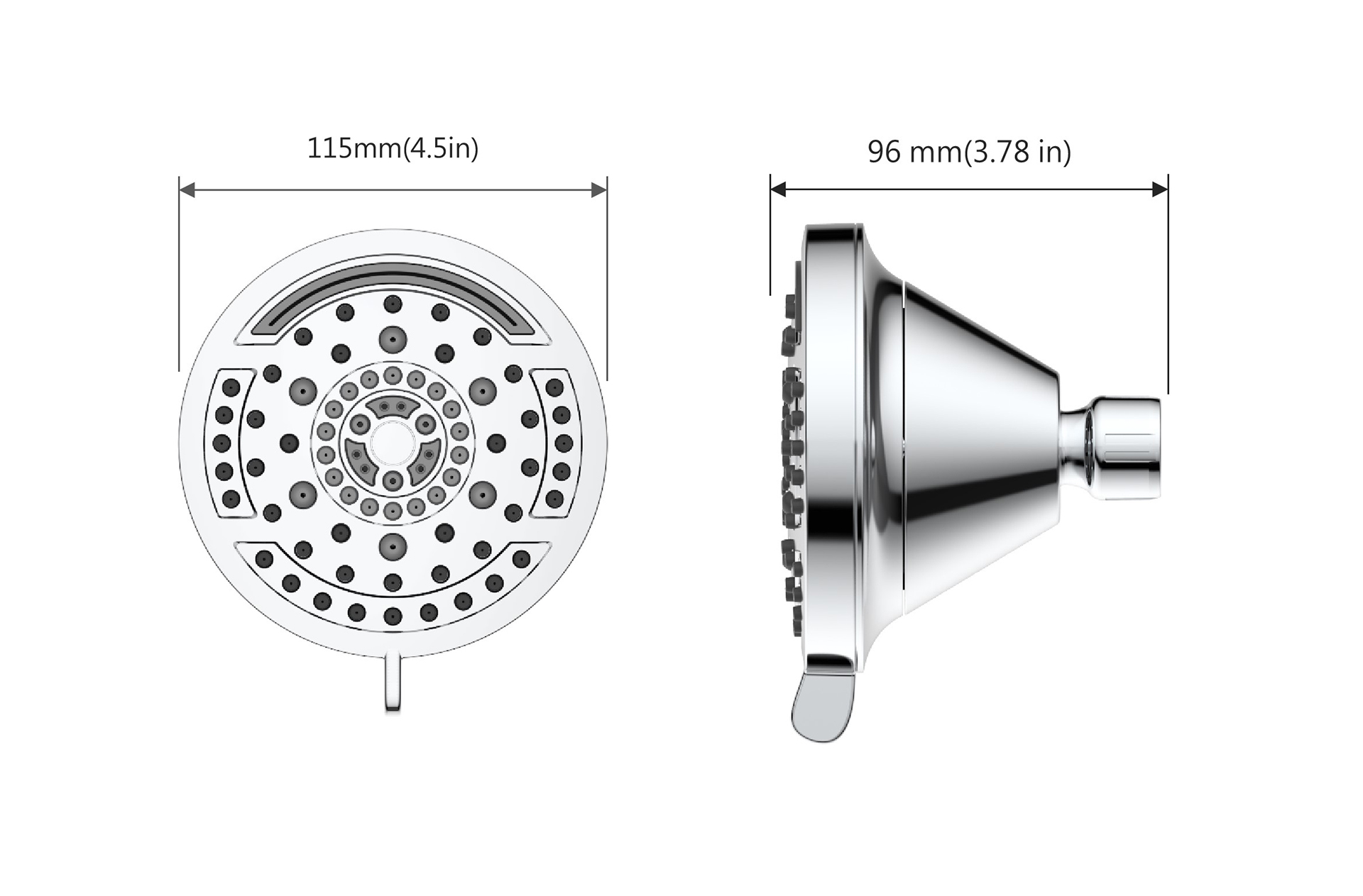 Eden Series 7-Setting Shower head