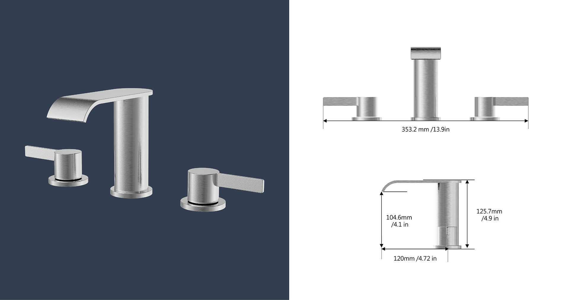 Elite 8” Centerset BathroomnFaucet 