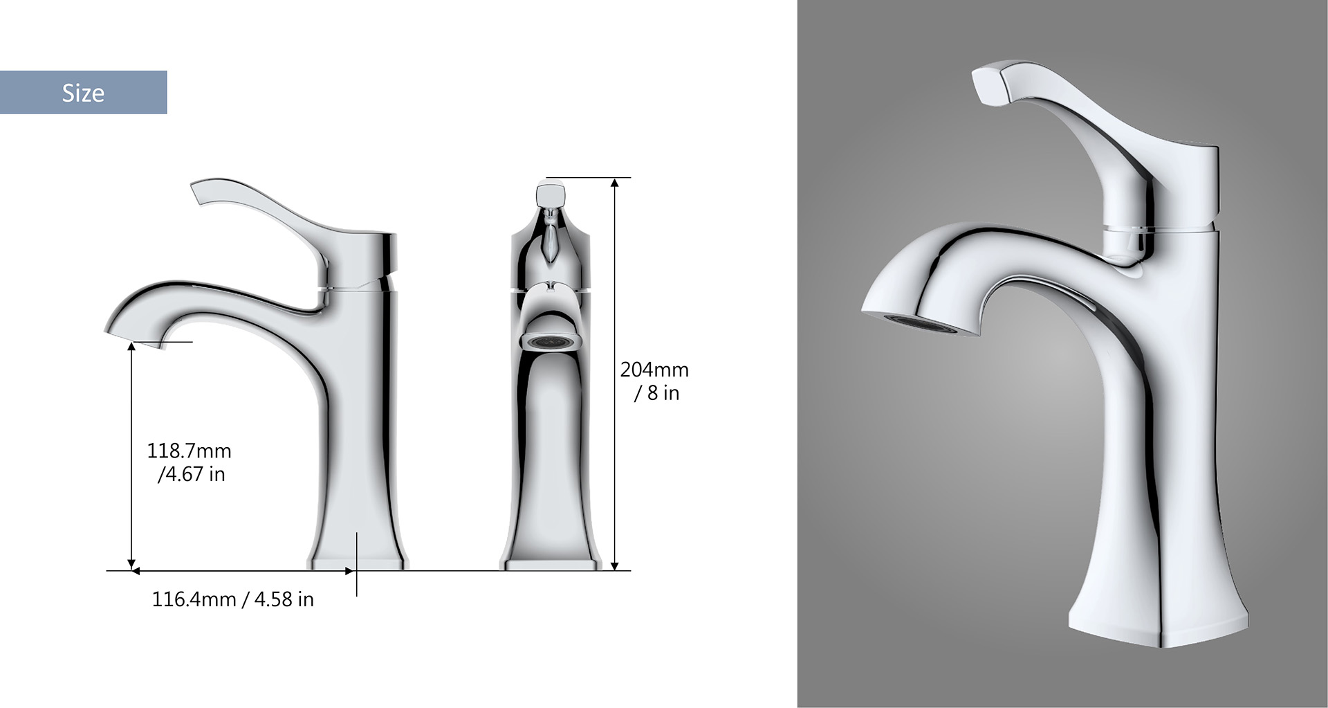 Gifford Single Handle Bathroom Faucet