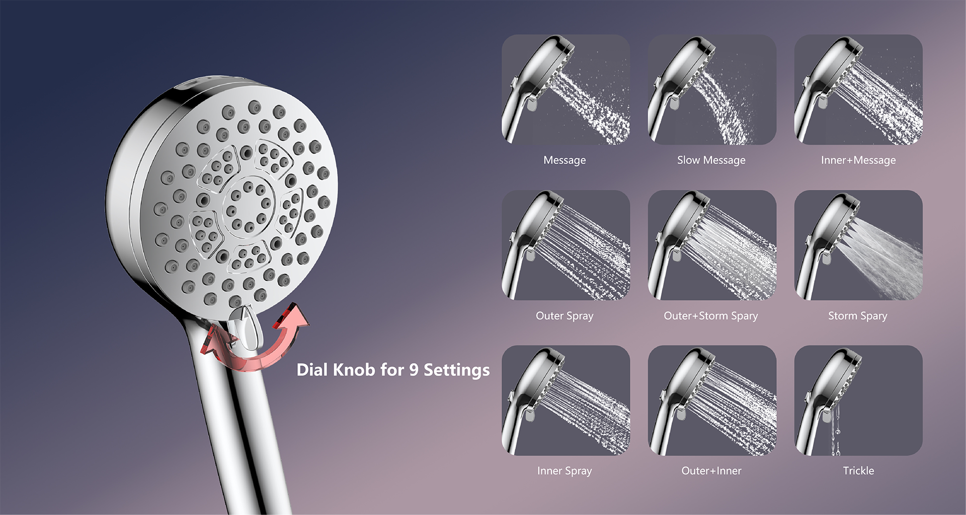 Gilson Series 11-Setting Handheld Shower