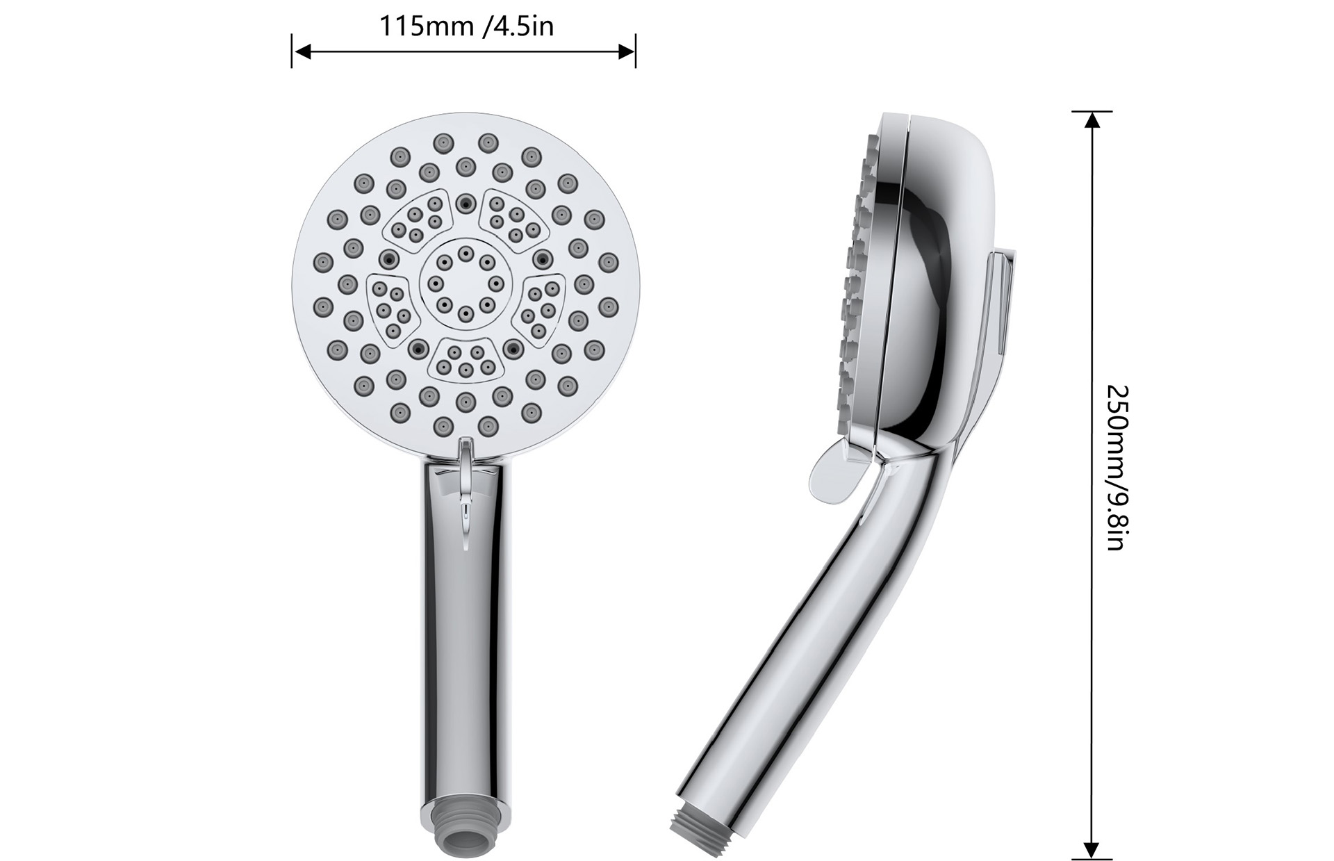 Gilson Series 9-Setting Double-hung handheld shower
