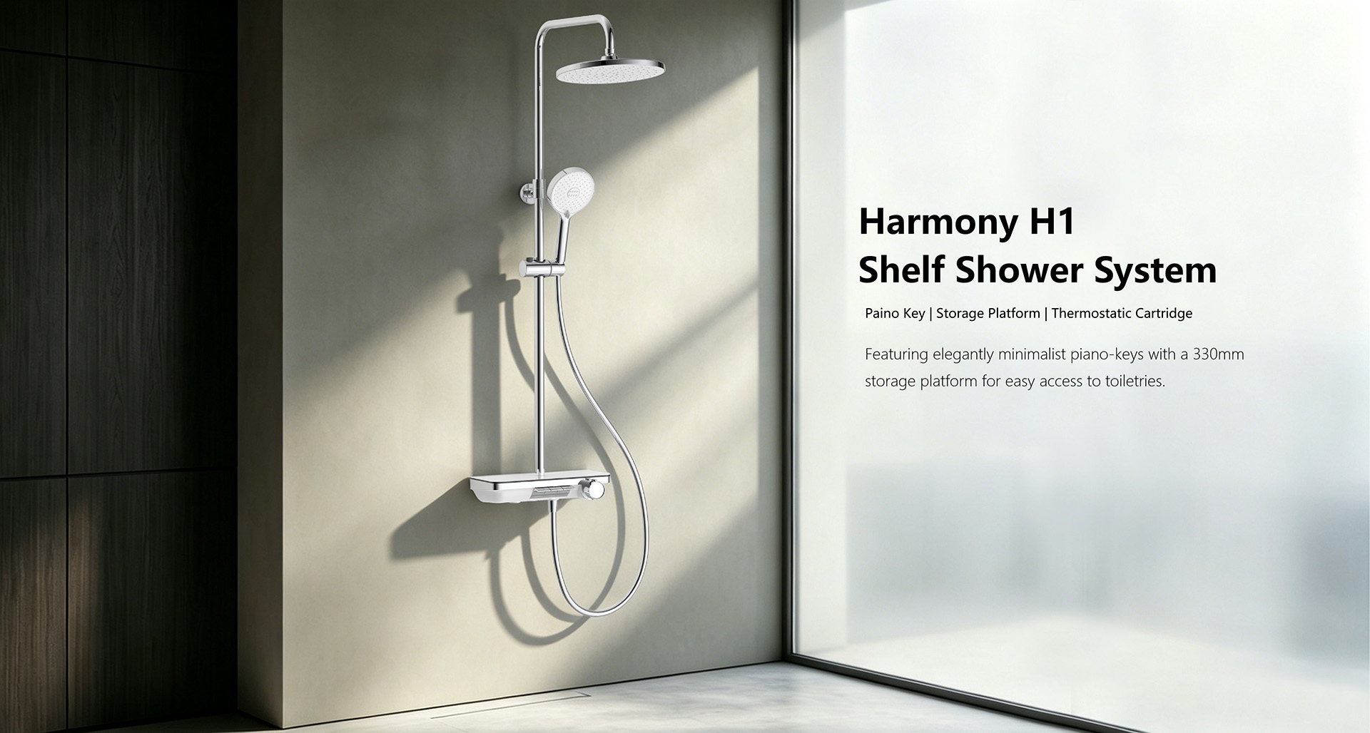 Harmony H1 Thermostatic Shelf Shower System
