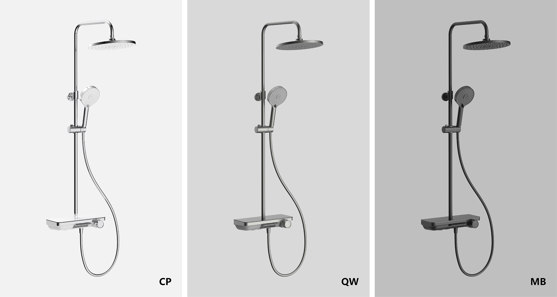 Harmony H1 Thermostatic Shelf Shower System
