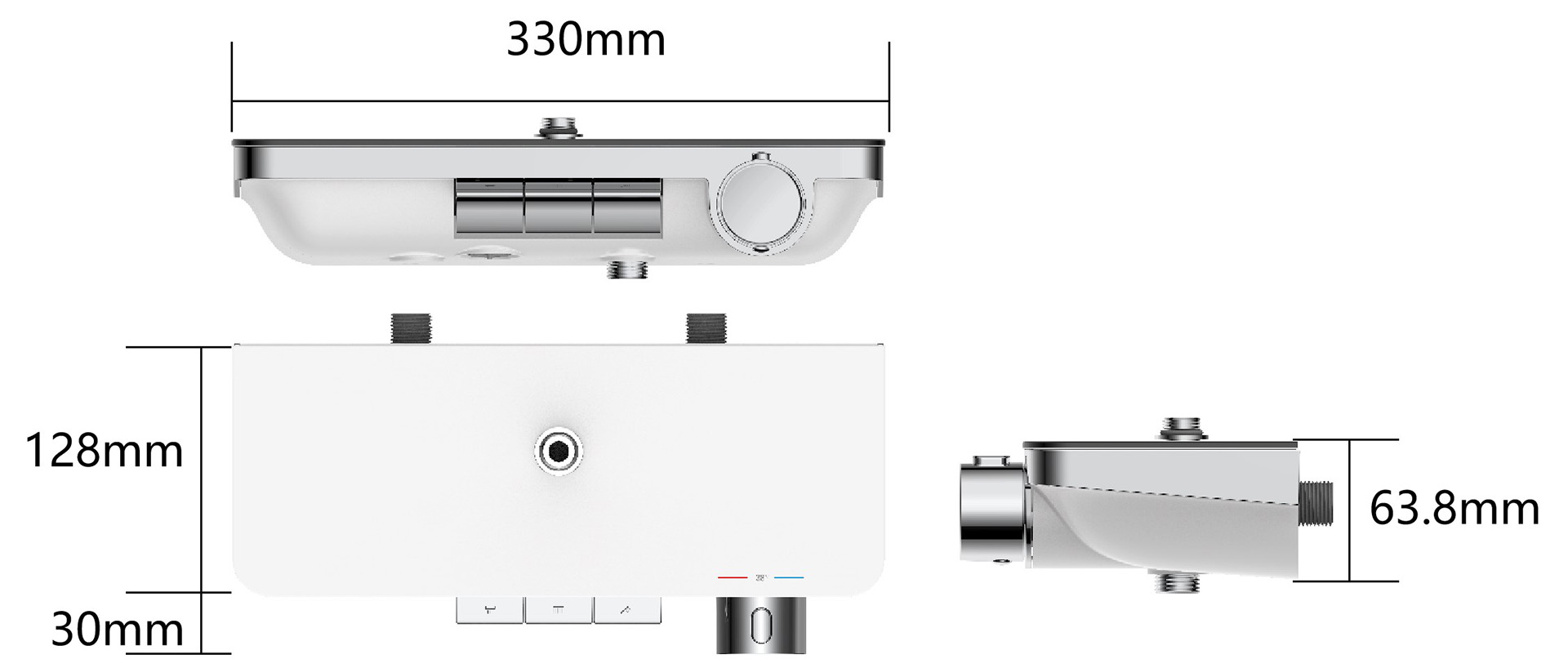 Harmony H1 Thermostatic Shelf Shower System