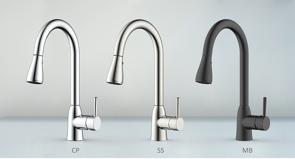 Hera Collection Kitchen Faucet with 3F Pull Down Spray