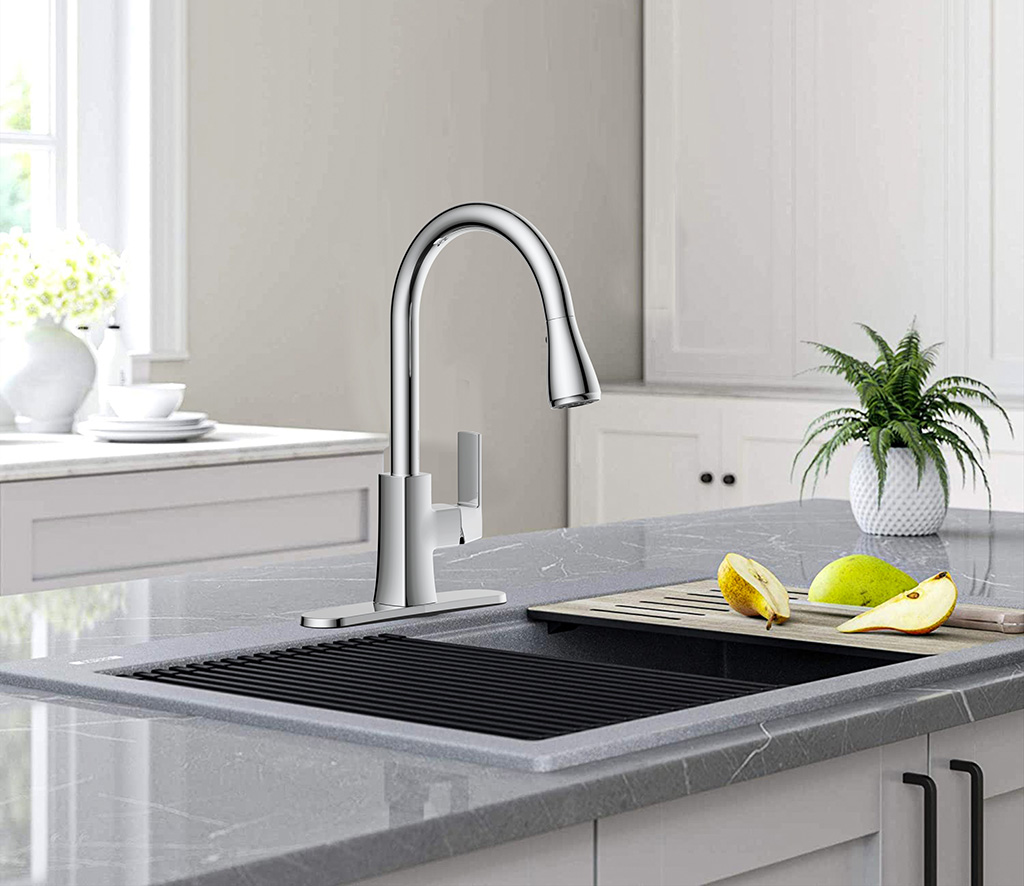 Arabara waterway Single Handle Fa-isalẹ idana Faucet