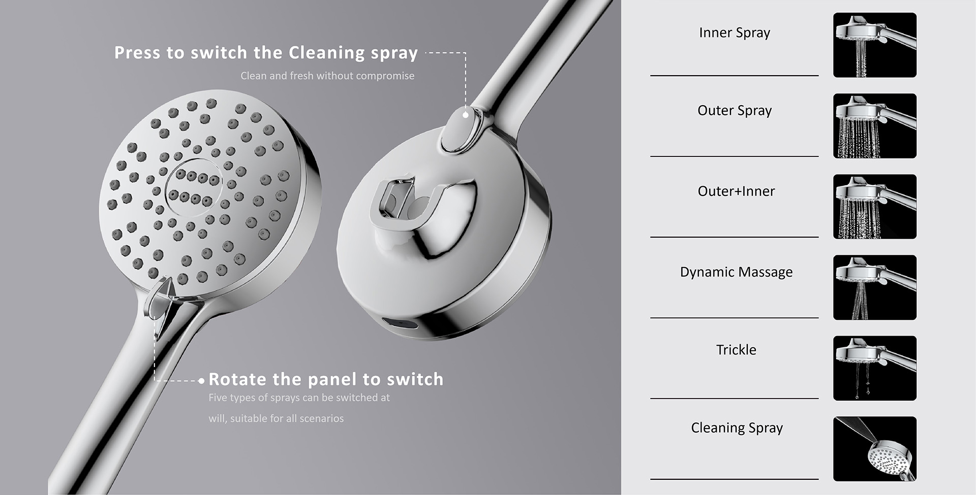 Jet Owen-X Series Dynamic Massage Handheld Shower