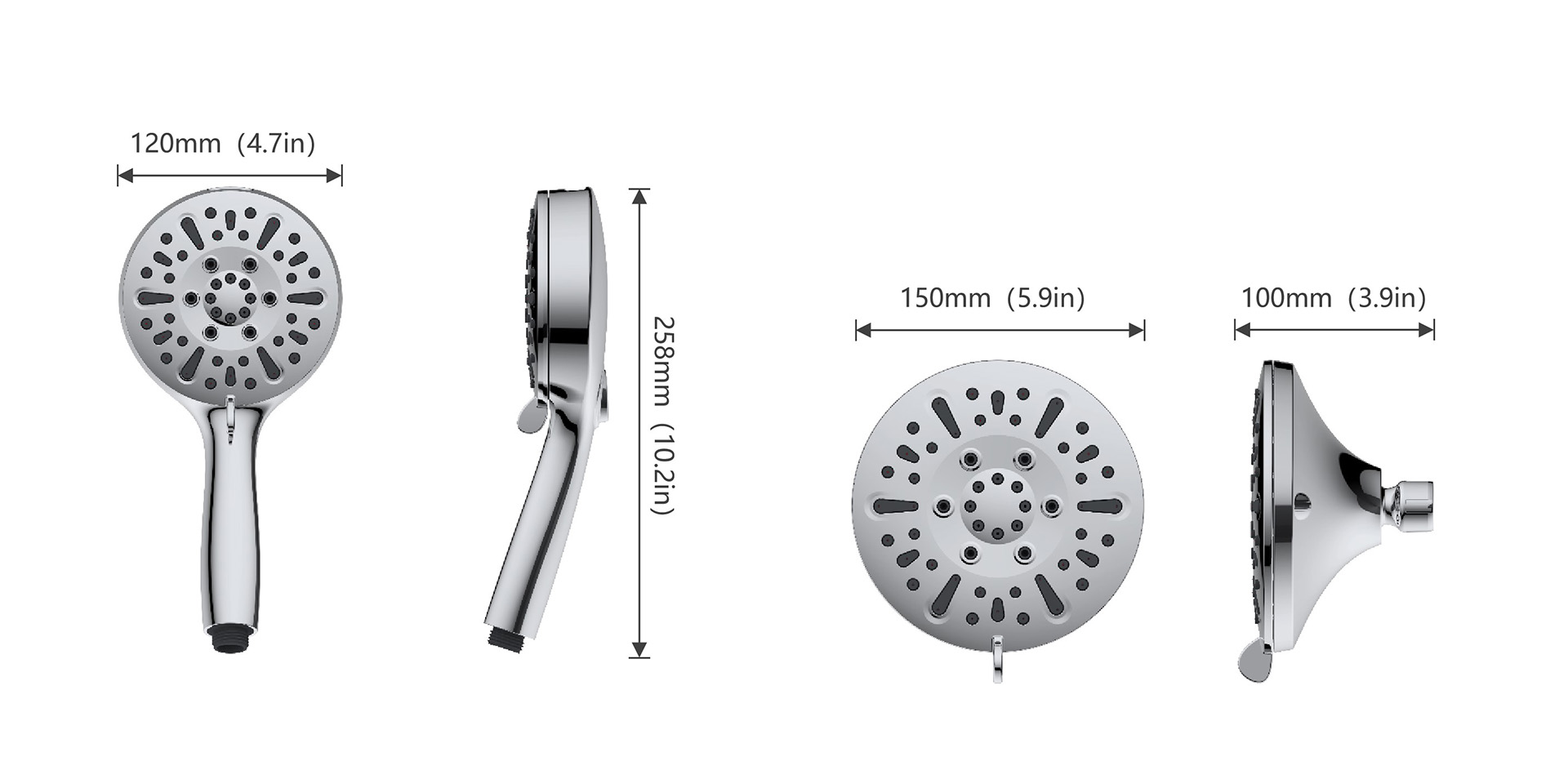 Jetpure Series 4-Setting Shower Combo