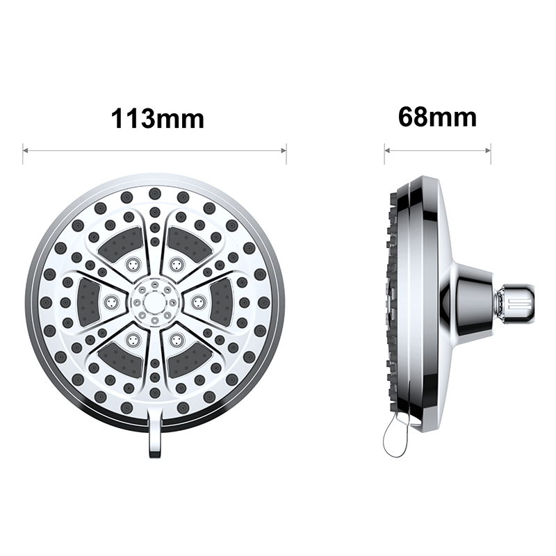 ʻO Lucy Collection 6-Settings shower combo me ka patented 3-way diverter-01