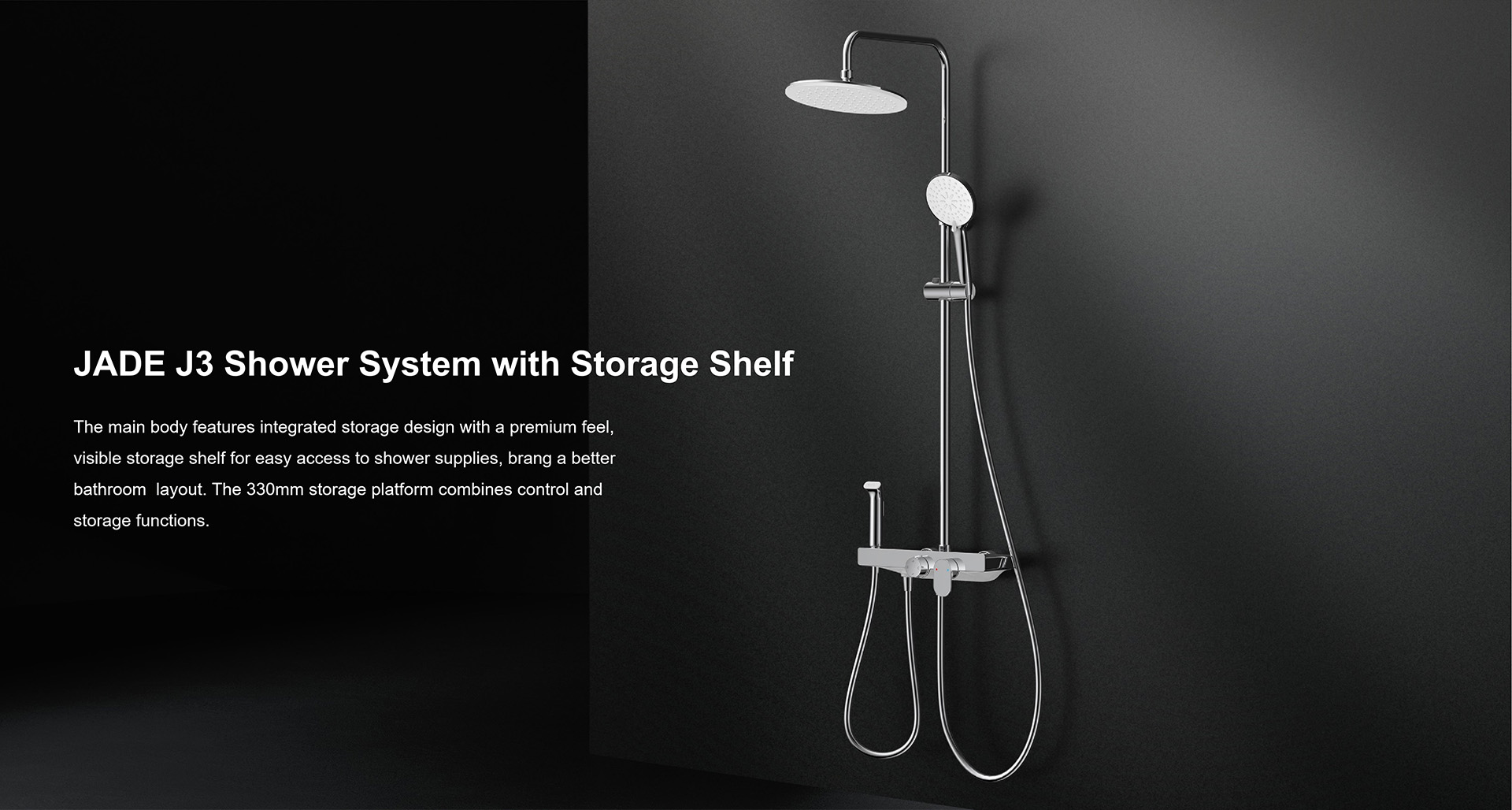 Mechanical Shelf Shower System with Zinc Alloy Handle