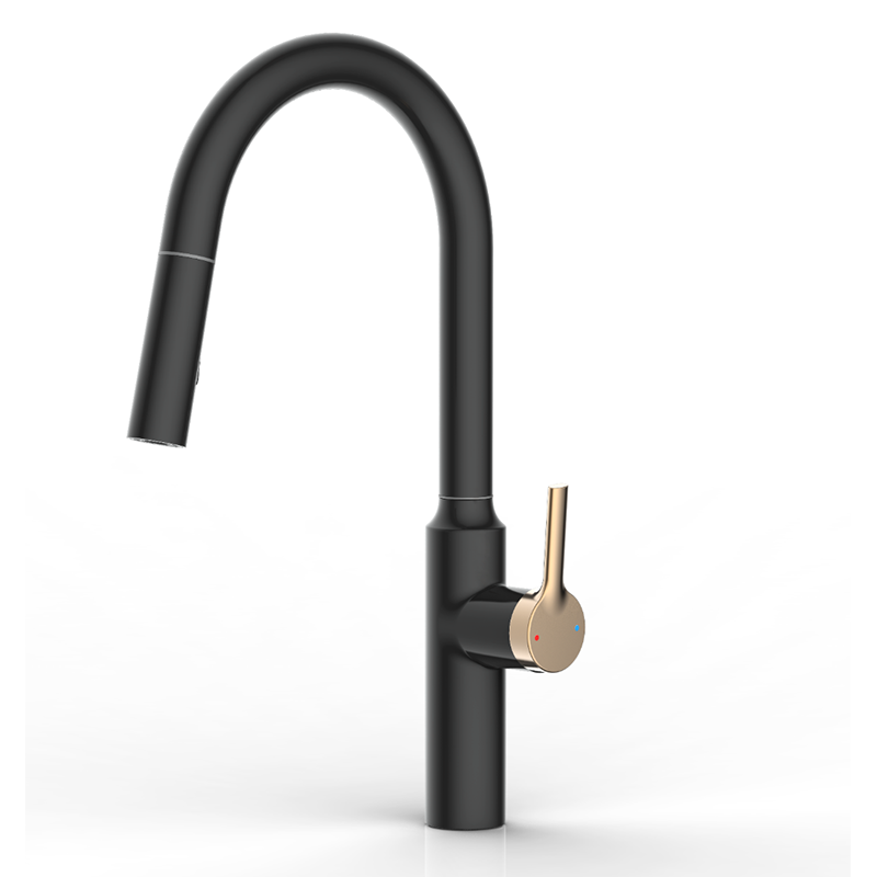 ก๊อกน้ำห้องครัวแบบดึงลงที่ได้รับการรับรองจาก NSF CUPC Metis Collection Zinc Alloy Faucet