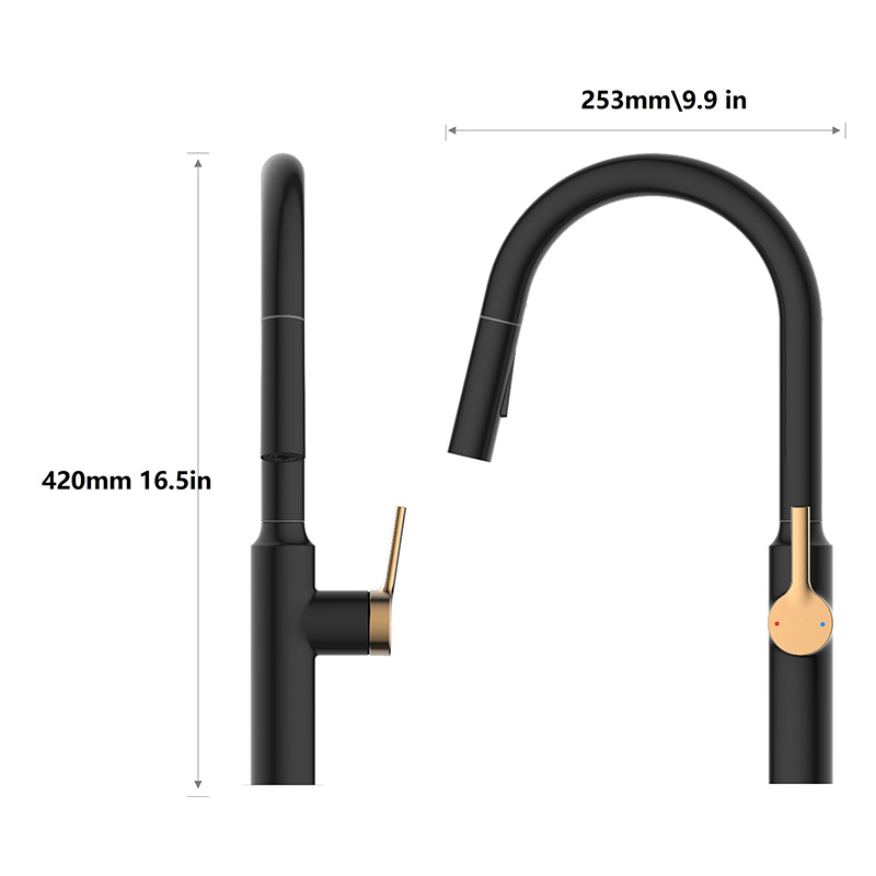 NSF CUPC yakasimbiswa Dhonza-pasi pombi yekicheni Metis Kuunganidza Zinc Alloy Faucet