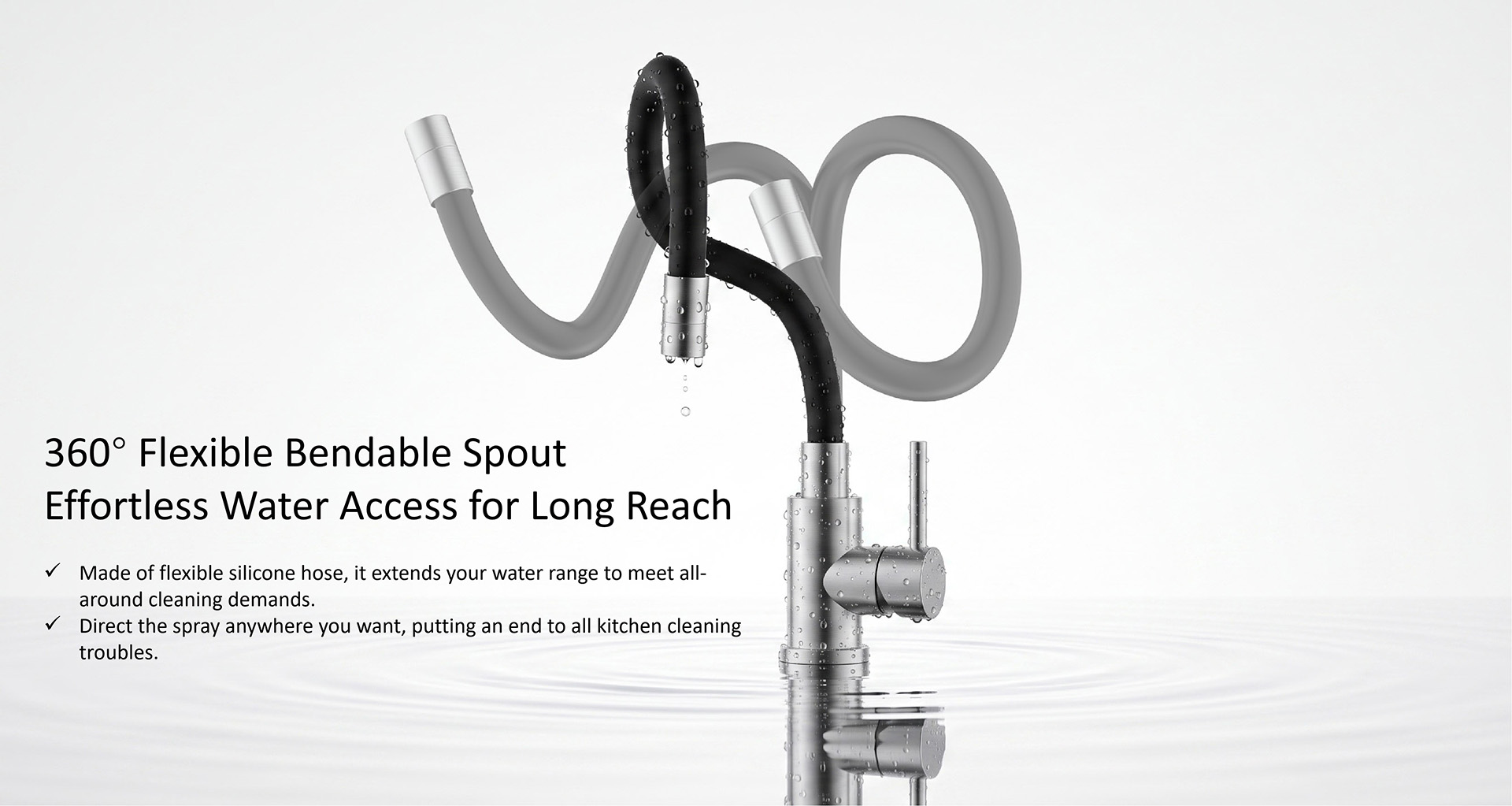 Omni Silicone Hose Kitchen Faucet