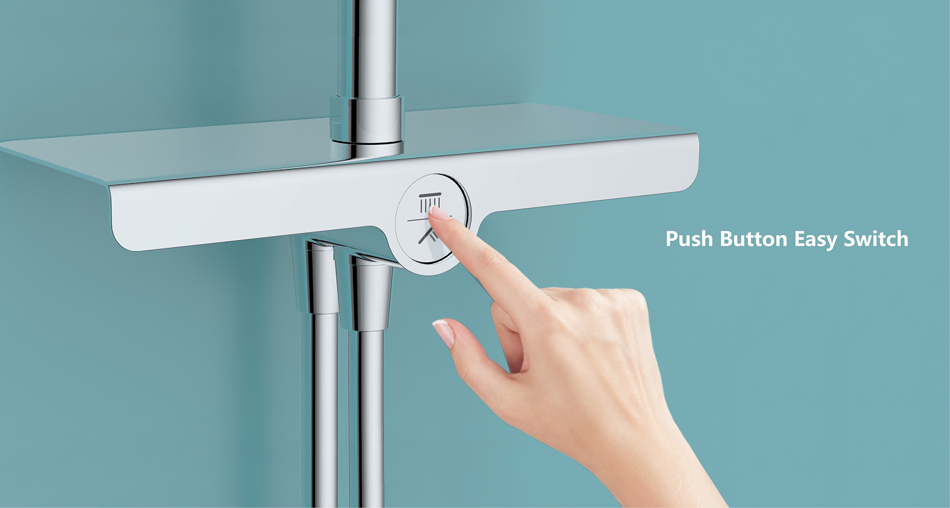POPE Diverter Shower System with Shelf