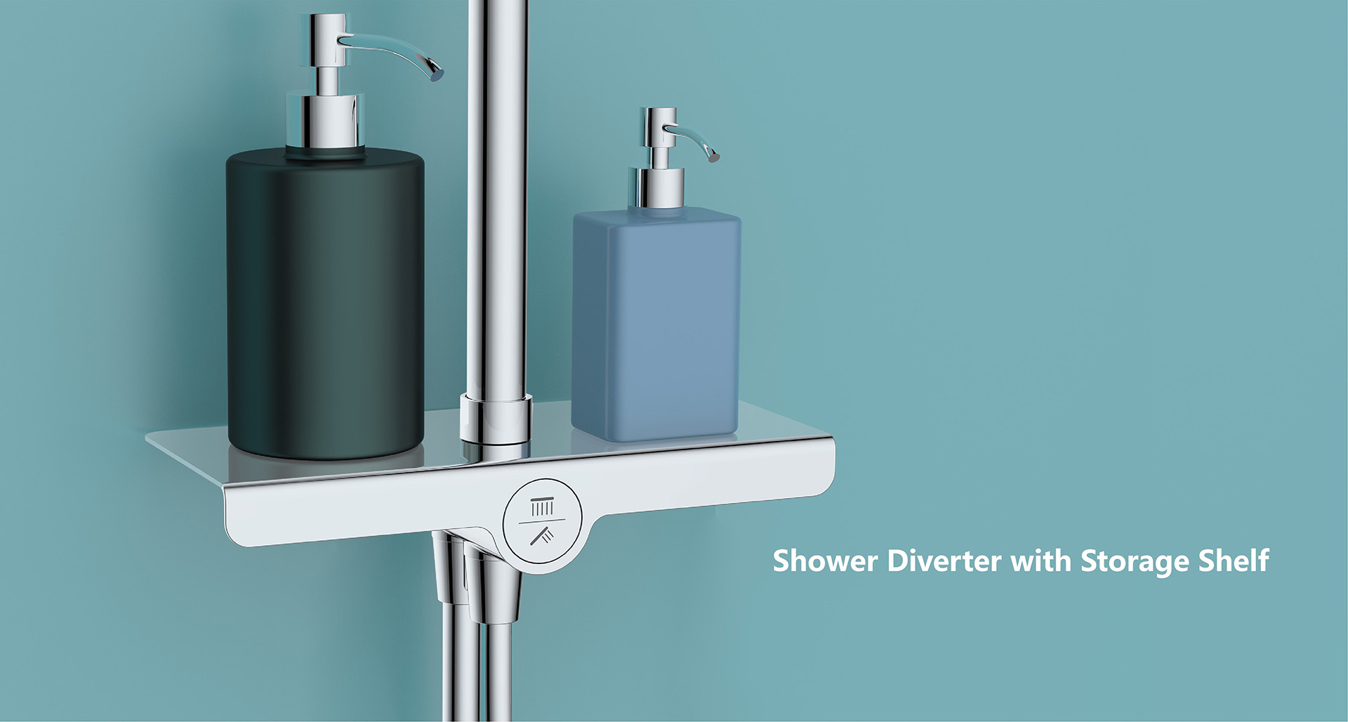 POPE Diverter Shower System with Shelf