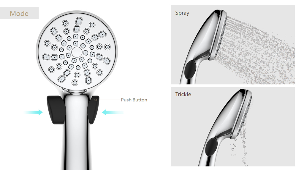 RV Shower 713701 Πατήστε το κουμπί για παύση του wate-6