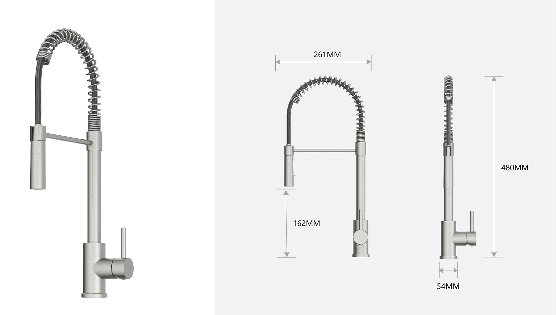 Reed Spring Spout Kitchen Faucet