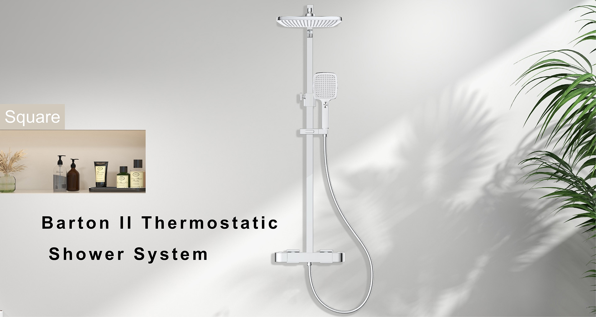 Square Style Thermostatic Shower System