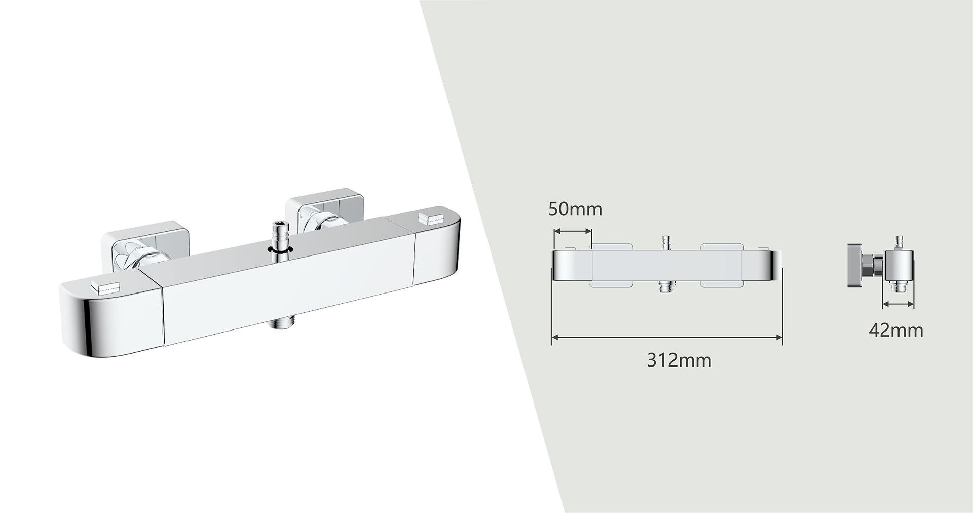 Square Style Thermostatic Shower System